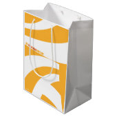 Oh, de plaatsen waar je heen gaat! Oranje wervelin Medium Cadeauzakje (Achterkant Gekanteld)