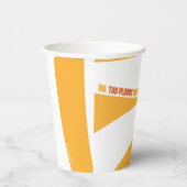 Oh, de plaatsen waar je heen gaat! Oranje wervelin Papieren Bekers (Rechts)