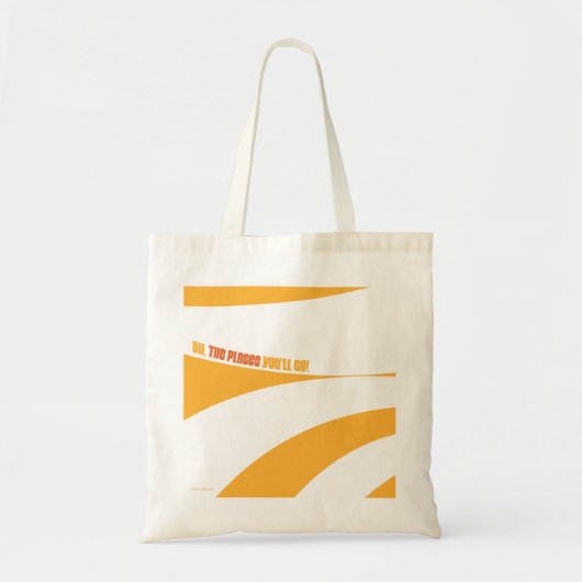 Oh, de plaatsen waar je heen gaat! Oranje wervelin Tote Bag (Voorkant)