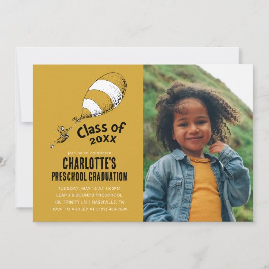 Oh, de plaatsen waar je heen gaat! Retro Afstudere Kaart (Voorkant)