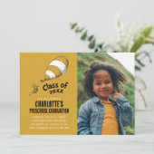 Oh, de plaatsen waar je heen gaat! Retro Afstudere Kaart (Staand voorkant)