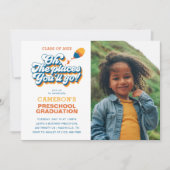 Oh, de plaatsen waar je heen gaat! Retro Afstudere Kaart (Voorkant)