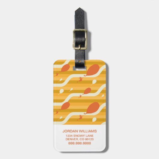 Oh, de plaatsen waar je heen gaat! Retro ballonpat Bagagelabel (Voorkant verticaal)