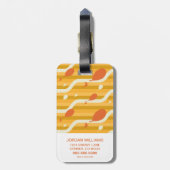 Oh, de plaatsen waar je heen gaat! Retro ballonpat Bagagelabel (Achterkant verticaal)