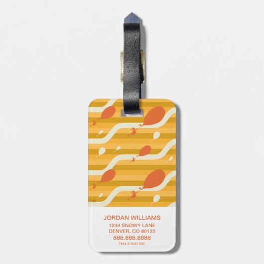 Oh, de plaatsen waar je heen gaat! Retro ballonpat Bagagelabel (Achterkant verticaal)