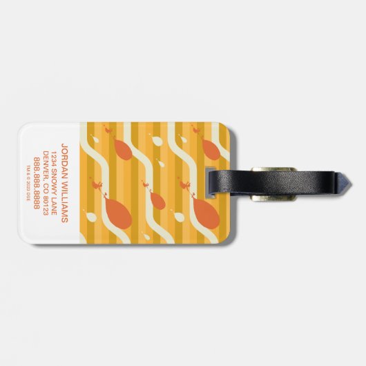 Oh, de plaatsen waar je heen gaat! Retro ballonpat Bagagelabel (Achterkant horizontaal)