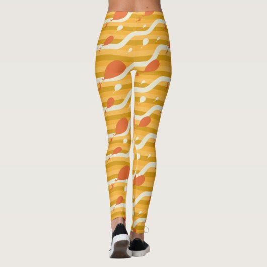 Oh, de plaatsen waar je heen gaat! Retro ballonpat Leggings (Achterkant)