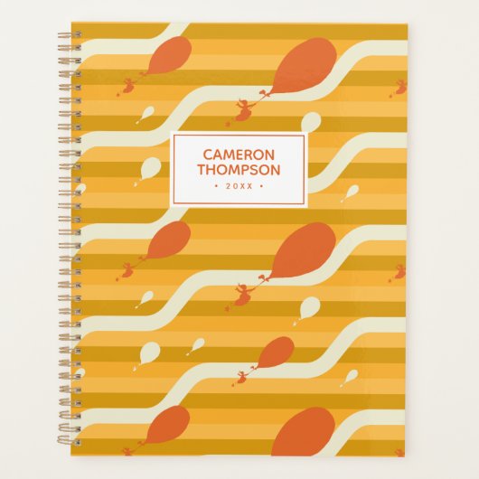 Oh, de plaatsen waar je heen gaat! Retro ballonpat Planner (Voorkant)