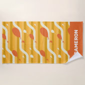 Oh, de plaatsen waar je heen gaat! Retro ballonpat Strandlaken (Voorkant)