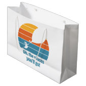 Oh, de plaatsen waar je heen gaat! Retro zonsonder Groot Cadeauzakje (Voorkant Gekanteld)