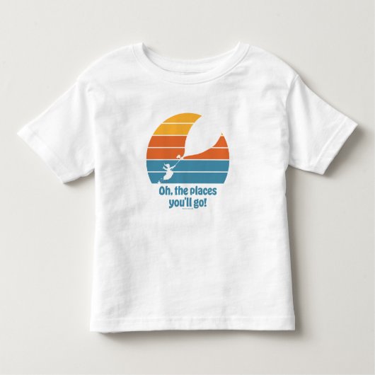 Oh, de plaatsen waar je heen gaat! Retro zonsonder Kinder Shirts (Voorkant)