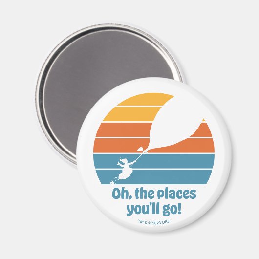 Oh, de plaatsen waar je heen gaat! Retro zonsonder Magneet (Voorkant / Achterkant)