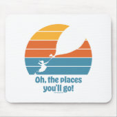 Oh, de plaatsen waar je heen gaat! Retro zonsonder Muismat (Voorkant)