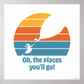 Oh, de plaatsen waar je heen gaat! Retro zonsonder Poster (Voorkant)