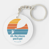 Oh, de plaatsen waar je heen gaat! Retro zonsonder Sleutelhanger (Achterkant)