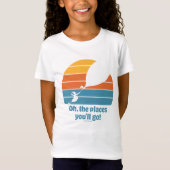Oh, de plaatsen waar je heen gaat! Retro zonsonder T-shirt (Voorkant)