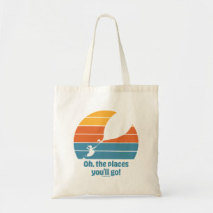 Oh, de plaatsen waar je heen gaat! Retro zonsonder Tote Bag