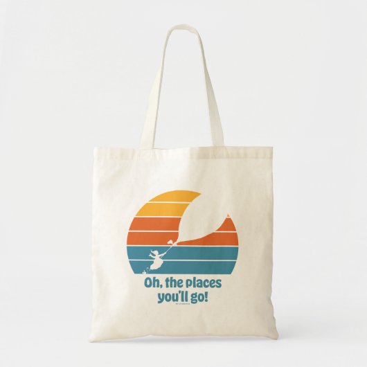 Oh, de plaatsen waar je heen gaat! Retro zonsonder Tote Bag (Voorkant)