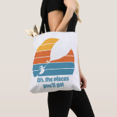 Oh, de plaatsen waar je heen gaat! Retro zonsonder Tote Bag (Dichtbij)