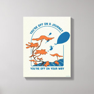 Oh, de plaatsen waar je heen gaat! "Uit op reis" Canvas Afdruk