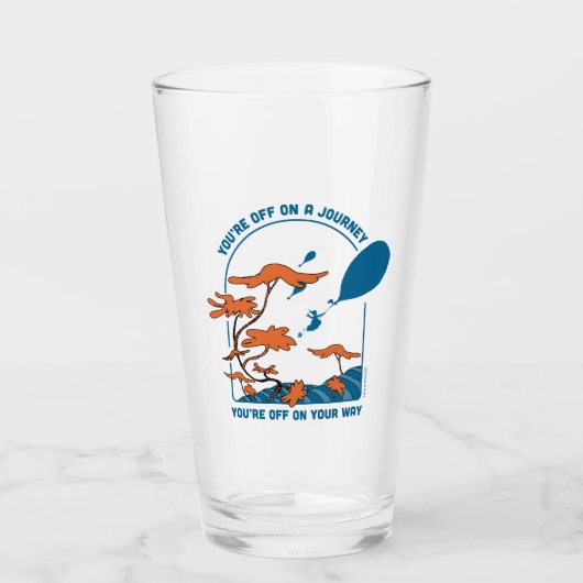 Oh, de plaatsen waar je heen gaat! "Uit op reis" Glas (Voorkant)