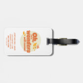 Oh, de plaatsen waar je heen gaat! "Wat wonderen z Bagagelabel (Achterkant horizontaal)