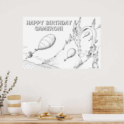 Oh, de plaatsen waar je naartoe gaat! - Verjaardag Poster (Keuken)