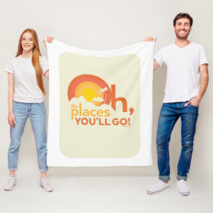 Oh, de plaatsen waar je zult gaan! Landschap typog Fleece Deken