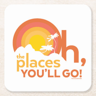 Oh, de plaatsen waar je zult gaan! Landschap typog Kartonnen Onderzetters