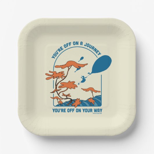 Oh, de plaatsen waar je zult gaan! "Op weg naar ee Papieren Bordje (Voorkant)