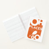 Oh, de plaatsen waar je zult gaan! Oranje typograf Notitieboek (Binnen)