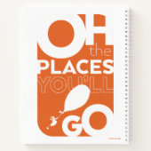Oh, de plaatsen waar je zult komen! Oranje typogra Notitieboek (Achterkant)