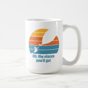 Oh, de plaatsen waar je zult komen! Retro zonsonde Koffiemok