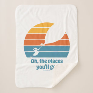 Oh, de plaatsen waar je zult komen! Retro zonsonde Sherpa Deken