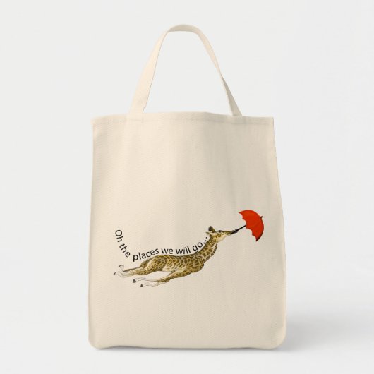 Oh, de plaatsen waar we heen gaan... Giraffe Tasse Tote Bag (Voorkant)