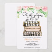 Oh de plaatsen waar ze afscheidsfeestuitnodiging z kaart (Voorkant / Achterkant)