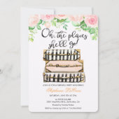 Oh de plaatsen waar ze afscheidsfeestuitnodiging z kaart (Voorkant)