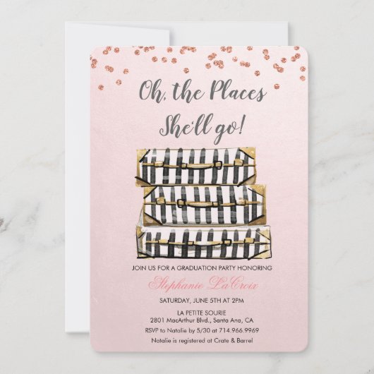 Oh, de plaatsen waar ze gaat Afstuderen Kaart (Voorkant)