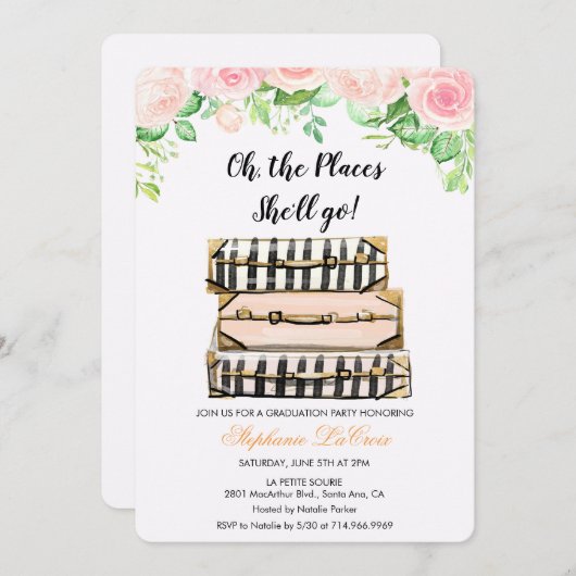 Oh, de plaatsen waar ze gaat Afstuderen Kaart (Voorkant / Achterkant)