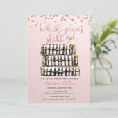 Oh de plaatsen waar ze zal gaan afscheidsuitnodigi kaart (Staand voorkant)