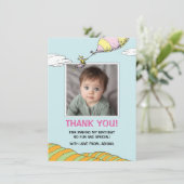 Oh, de plaatsen waar ze zal gaan! - Eerste verjaar Bedankkaart (Staand voorkant)