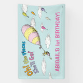 Oh, de plaatsen waar ze zal gaan! - First Birthday Spandoek (Verticaal)