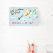 Oh, de plaatsen waar ze zal gaan! - First Birthday Spandoek (Insitu)