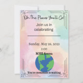 Oh de plek waar je Afstuderen uitnodigt Aankondiging (Voorkant)