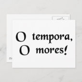 Oh, de tijden! Oh, de moraal! Briefkaart (Voorkant / Achterkant)