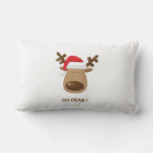 Oh Dear Funny Reindeer Christmas whimsical font  Kussen (Achterkant)