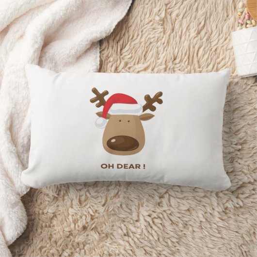 Oh Dear Funny Reindeer Christmas whimsical font  Kussen (Deken)