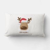 Oh Dear Funny Reindeer Christmas whimsical font  Kussen (Voorkant)