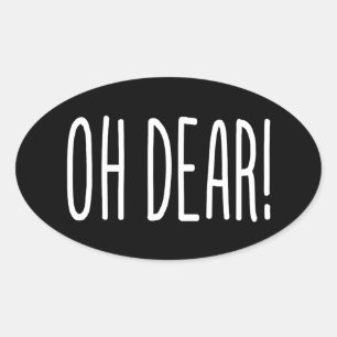 OH DEAR! OVAL-STICKER OVALE STICKER