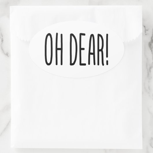 OH DEAR! OVALE STICKER (Tas)